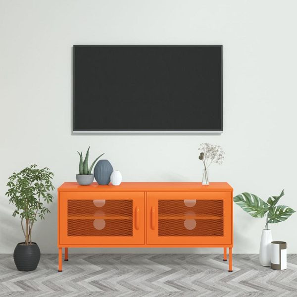 vidaXL TV-Schrank Orange 105x35x50 cm Stahl, 336237, 8720286565490