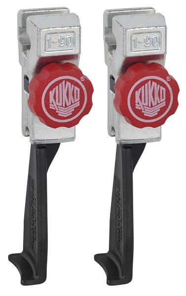KUKKO 2 schmale, schnellverstellbare Abzughaken (Paar), Hakenlänge: 100 mm, 1-93-P