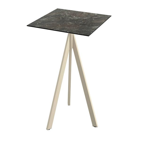 Feros Infinity Tripod Stehtisch Sand frame + Galaxy Marble HPL Tischplatte 70x70 cm, 140061577