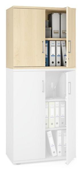 Deskin Flügeltüren-Aufsatzschrank MULTI MODUL-PRO, Ahorndekor, B 800 x H 750 x T 420 mm, 351865