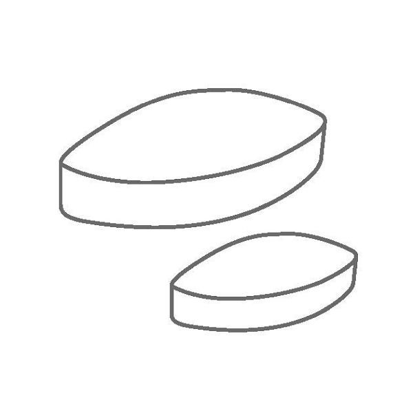 IKA Magnetrührstäbchen, Ellipse, 70 x 20 mm, FLON® 70 Set, VE: 5 Stück, Ellipse PTFE-beschichtet Magnetstäbchen, 0004496000