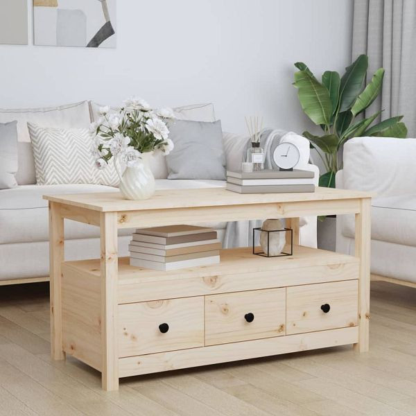 vidaXL Couchtisch 102x49x55 cm Massivholz Kiefer, 820931
