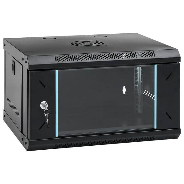 vidaXL 6U Wand-Netzwerkschrank 19" IP20 53x40x30 cm, 30258