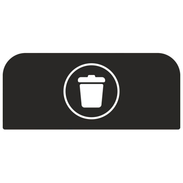 STEIN HGS Configure Recycling-Station Hinweistafel Abfall, schwarz, 57 Liter, DE, 84082.0002