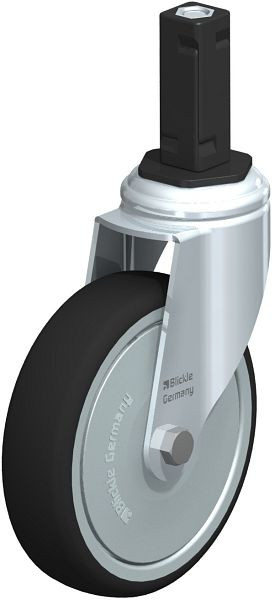 Blickle LKRA-PATH 126K-11-FK-EV13 Apparate-Lenkrolle mit Expander, Thermoplastisches Polyurethan, Grau, 848914
