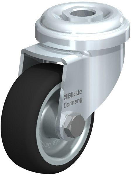 Blickle LRA-PATH 50G Apparate-Lenkrolle mit Rückenloch, Thermoplastisches Polyurethan, Grau, 755977