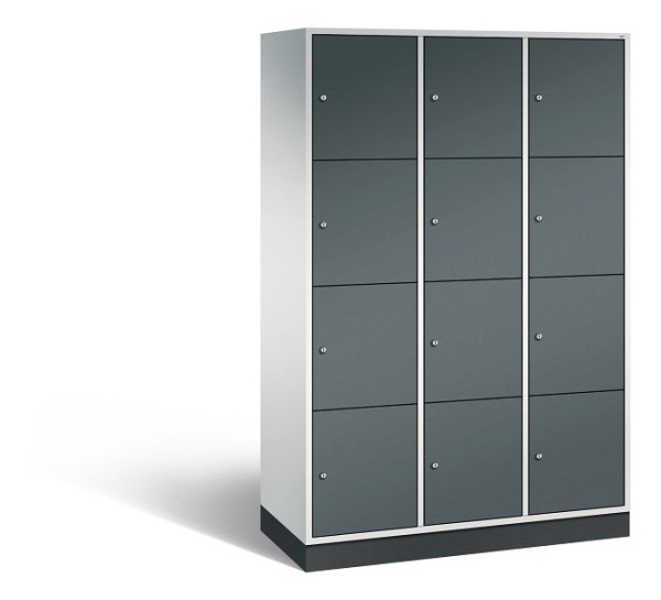 C+P XL-Schließfachschrank Intro, 12 Fächer, H1950B1220T490 mm, Grau/Anthrazit, 8470-302 S10324