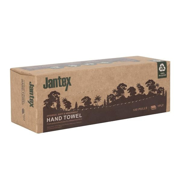 Jantex Green 100% Recyceltes Handtuch 1-lagig 100 Blatt, VE: 36 Stück, HY595