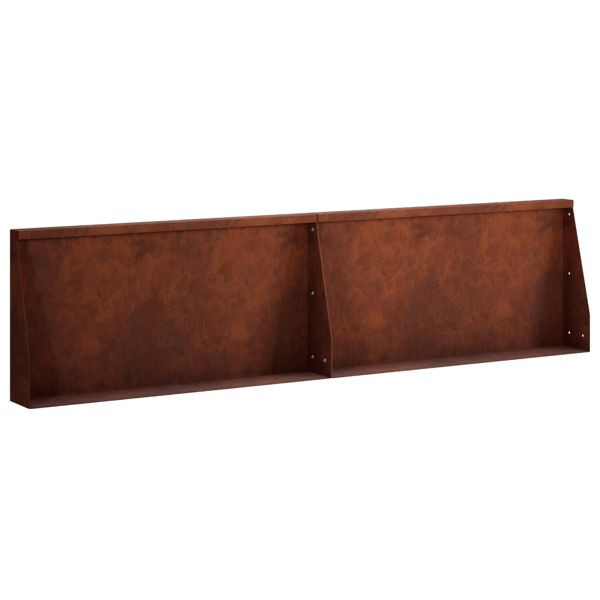 vidaXL Stützmauer 2-teilig 80 x 12 x 50 cm Wetterfeststahl Rostoptik, 8015303