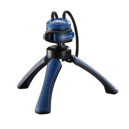 Mantona kaleido Gaia Tisch- und Handstativ ocean blue, 1021405