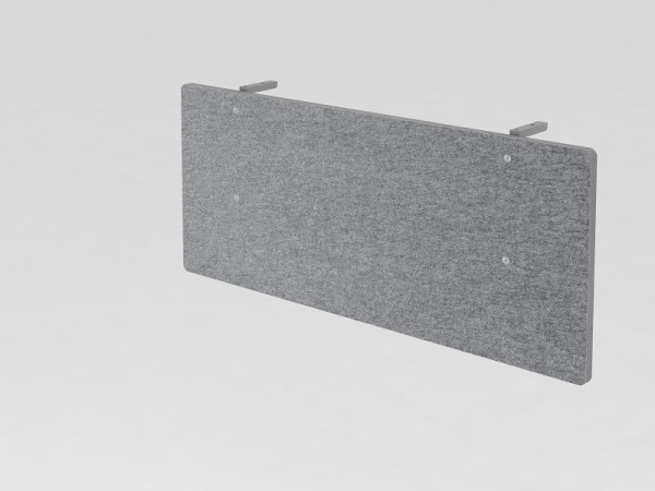 Hammerbacher Sichtblende, Schallschutz für 120er Tisch, grau, aus Akustikmaterial, Schallschutzklasse C, VSIA12/5