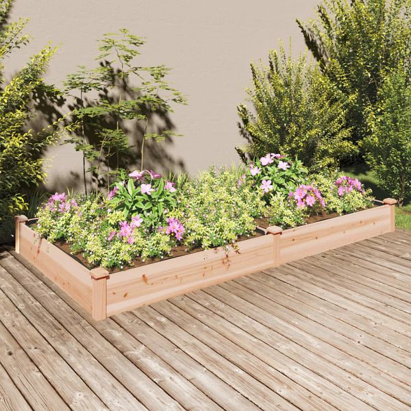 vidaXL Hochbeet mit Einsatz 240x120x25 cm Massivholz Tanne, 364301