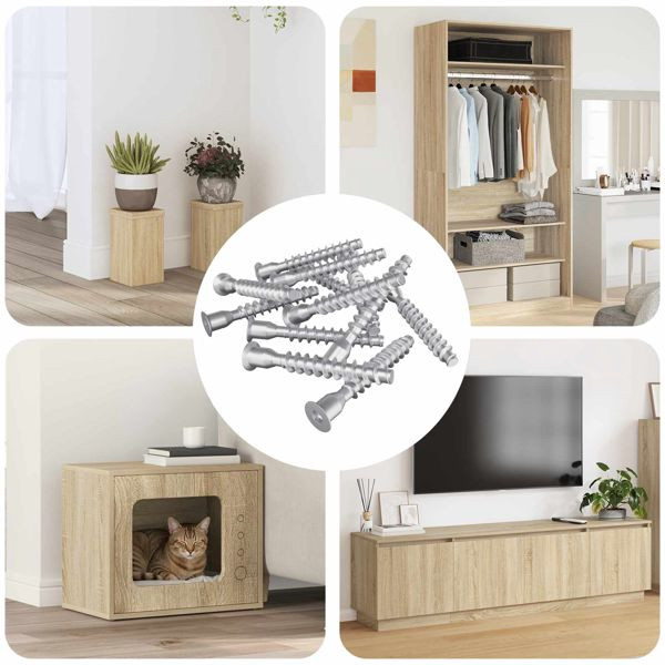 vidaXL Confirmat-Schrauben 2500-teilig Silber Metall, 864384