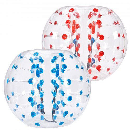 VEVOR Aufblasbarer Bump Ball Bumper Stoßball 2 Stück 1,5 m x 1,2 m, Rote + Blaue Punkte Aufblasbar Bumper Ball, CRKCQPPQZJ5YNZ1K7V0