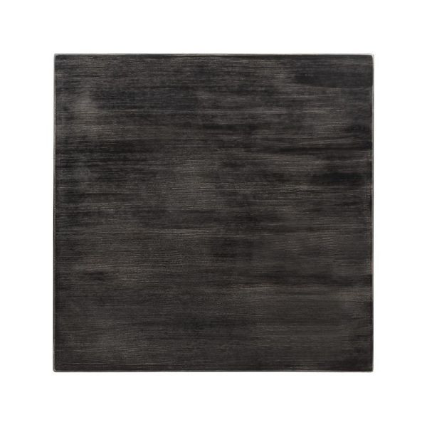 Bolero Vorgebohrte quadratische Tischplatte Vintage Black 700mm, CY969