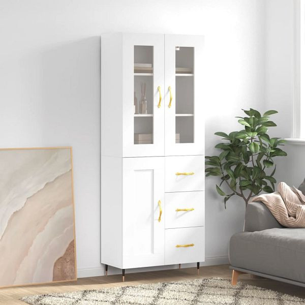 vidaXL Highboard Weiß 69,5x34x180 cm Holzwerkstoff, 3198641