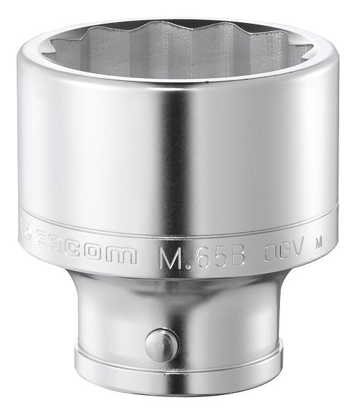 FACOM Steckschlüssel 12-Kant, 65 Mm – Für Maschinenbetrieb, Seidenmatt Verchromt, Mit Entriegelungsknopf