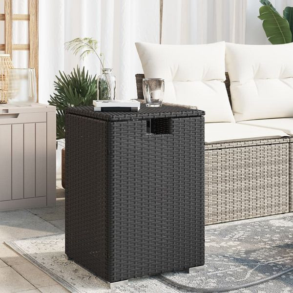vidaXL Propan-Tank-Verstecktisch Schwarz 40x40x60 cm Poly Rattan, 366294