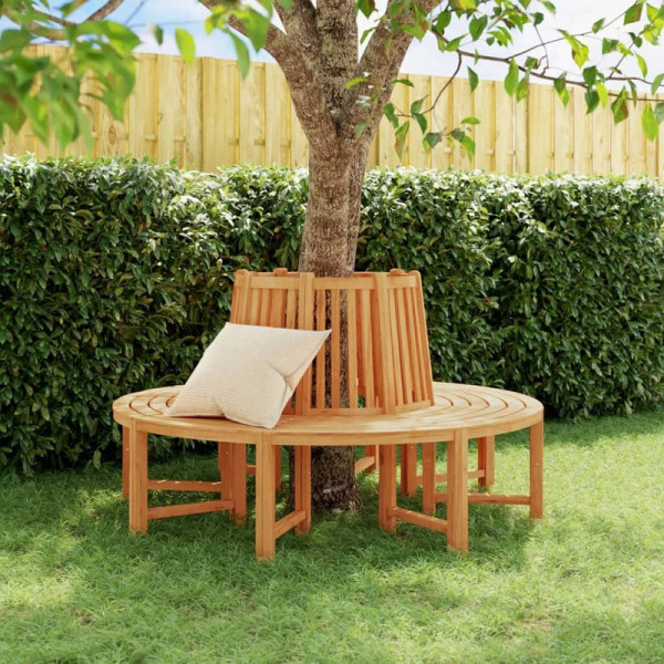 vidaXL Baumbänke, VE: 2 Stück, Halbrund Ø160 cm Massivholz Teak, 3157908