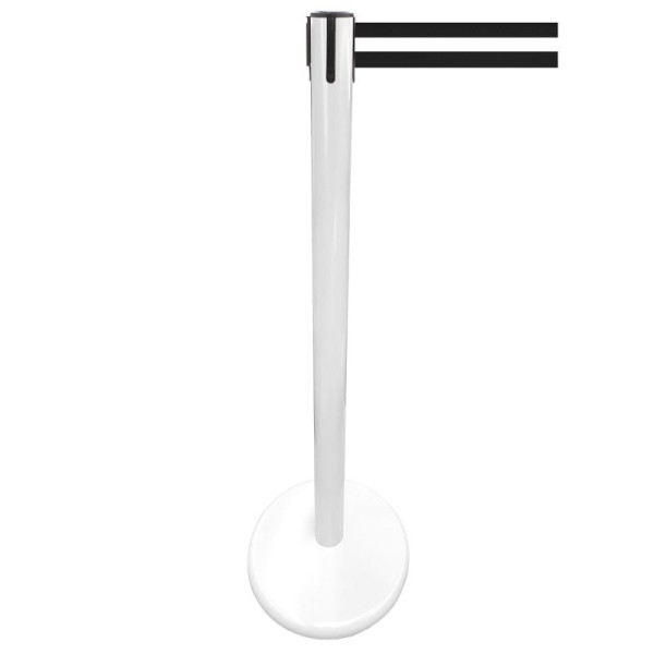 Stein HGS Personenleitsystem -P-Line Future-, Metall/ anthrazit, schwarz/weiß waagerecht (geblockt), mit Gurtendstück (Standard), 15695-0402
