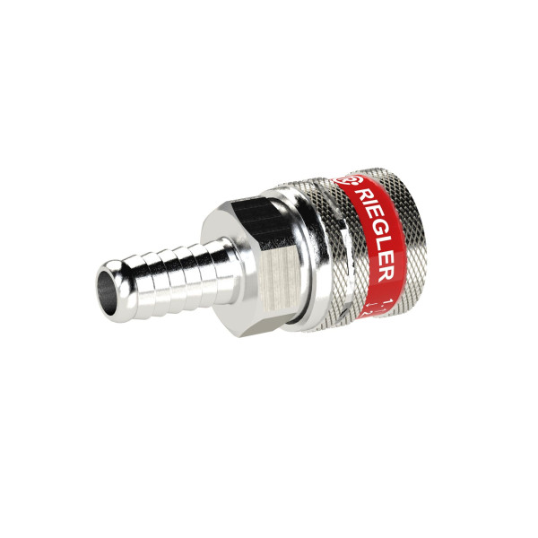 Riegler Sicherheitskupplung NW 7,8, Typ SEK, Messing vernickelt, Tülle LW 6, 129972