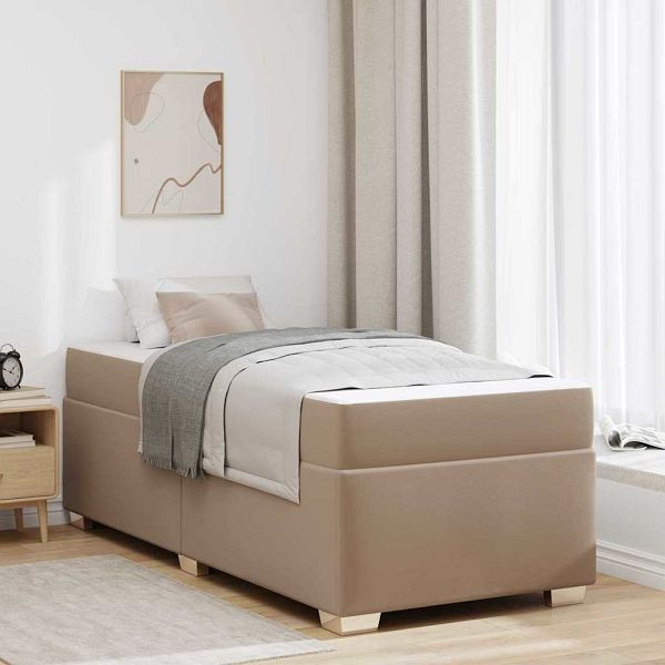 vidaXL Bettgestell Cappuccino 100 x 200 cm Kunstleder, 3399229