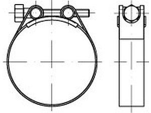 Schlauchschellen DIN 3017 1.4016 C1 104-112/25 -W2 Schraube galvanisch verzinkt VE=S (25 Stück)