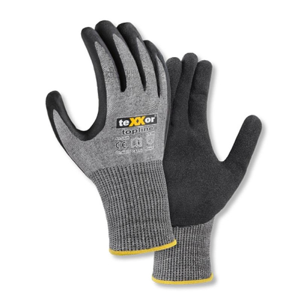 Stein HGS teXXor® Schnittschutz-Strickhandschuhe besandete Nitrilbeschichtung, 8, 8, VE: 12 Paar, 41523.0002