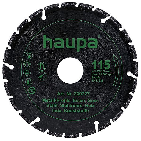 Haupa Diamanttrennscheibe für Metall 115 mm, 230727, 4011923578923