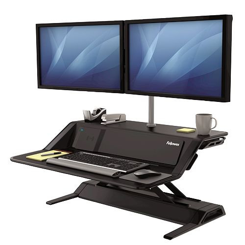 Fellowes Lotus DX Sitz-Steh Workstation, schwarz, 8081001