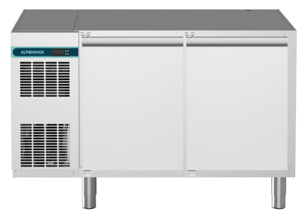 ALPENINOX Kühltisch, 2 Abteile CLM 650 2-7001, für GN 1/1, steckerfertig, Umluftkühlung, 402721094