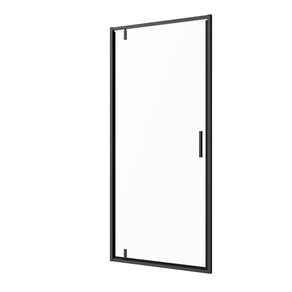 Sanotechnik Schwenktür schwarz 100x200 cm 6mm ESG Easy-Clean, SLH100B