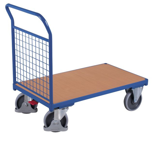 VARIOfit Stirnwandwagen mit Draht, Ladefläche: 1.230 x 800 mm, RAL 5010 enzianblau, sw-800.101