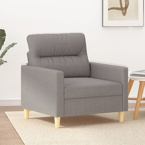vidaXL Sofasessel Taupe 60 cm Stoff, Füllung: Schaumstoff, 359226