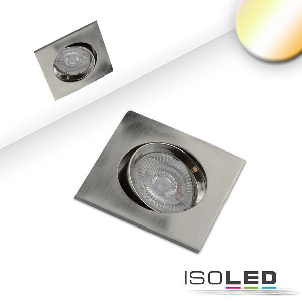 ISOLED LED Einbauleuchte Sunset Slim68 Alu, eckig, 9W, 1800-2800K, Dimm-to-warm, 114969