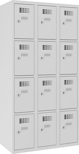 Eurobox Garderobenspind, 3 Abteile 12 Fächer, 300 mm, 0300-030304