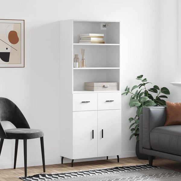 vidaXL Highboard Weiß 69,5x34x180 cm Holzwerkstoff, 3200529