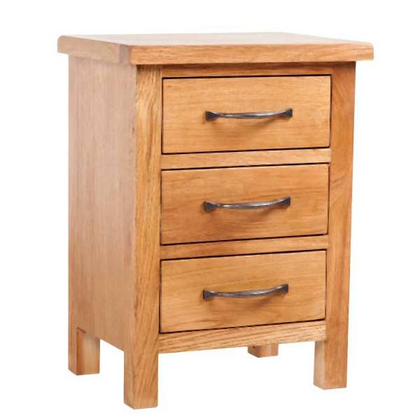 vidaXL Nachttisch mit 3 Schubladen 40x30x54 cm Massivholz Eiche, 241674