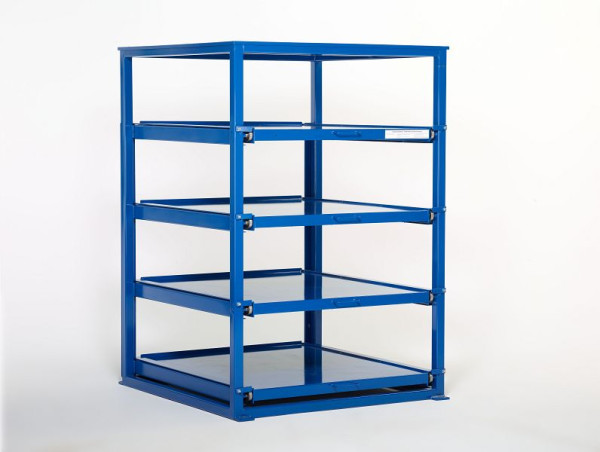 RR Industrietechnik Schubfach-Schwerlastregal RGV-50, RAL 5010 enzianblau, Fachlast 500 kg, 130400009
