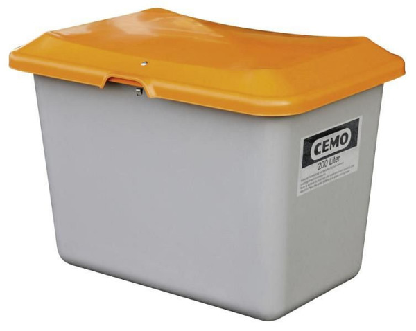 Cemo Streugutbehälter Plus 3 100 l, grau/orange, ohne Entnahmeöffnung, 10564