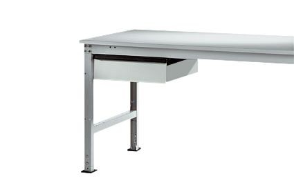Manuflex ESD-Einzelschubfach in Lichtgrau RAL 7035, mit Schloss, BxTxH= 425 x 550 x 135 mm, LZ4173.7035