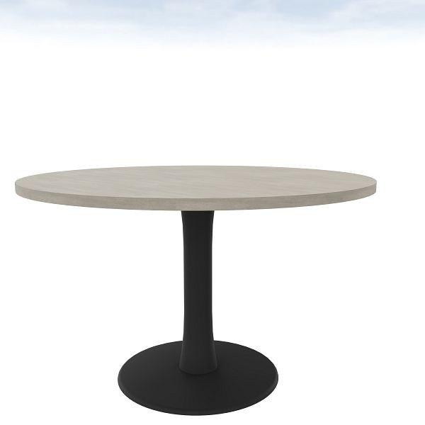 Quadrifoglio Konferenztisch IDEA, rund, Durchmesser 120cm Farbe: Platte Beton / Gestell Dunkelgrau, COTC12C/40OQ