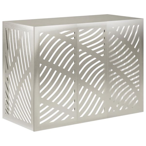 vidaXL Klimaanlagenabdeckung Silber 110 x 50 x 80 cm Edelstahl, 8014112