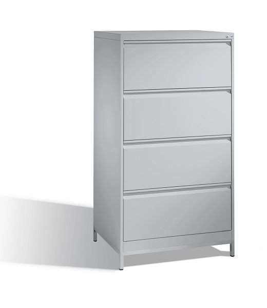 C+P Hängeregistraturschrank Acurado, H1357xB787xT590mm, Farbe: Weißaluminium, Griffleiste, 12934-312 S10140