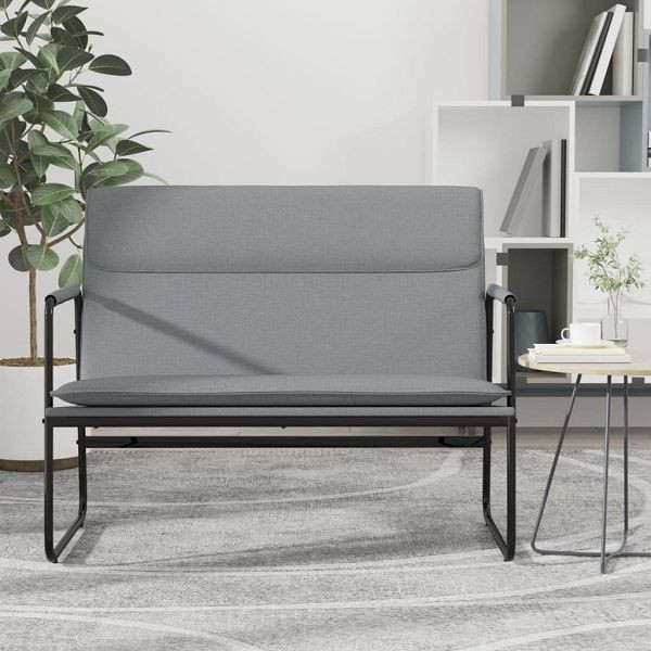 vidaXL Sitzbank Hellgrau 100x64x80 cm Stoff, Polsterung: Schaumstoff, 351351