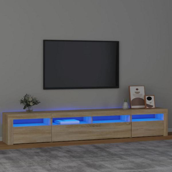 vidaXL TV-Schrank mit LED-Leuchten Sonoma-Eiche 240x35x40 cm, 3152724