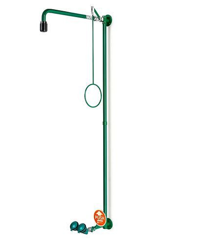 B-SAFETY Körperdusche mit Augendusche, grün, Wandmontage, BR 861085/75 l, 305270