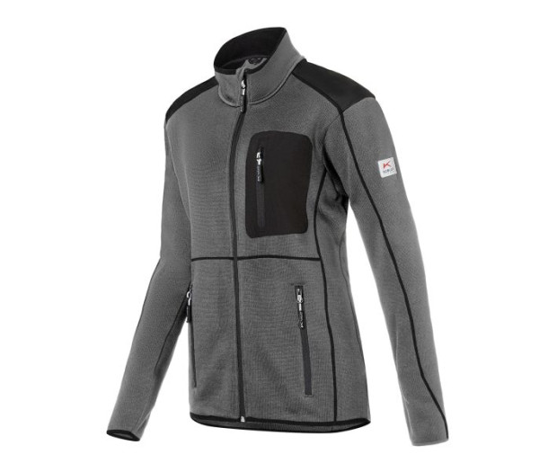 Kübler Strickjacke Damen, Farbe: anthrazit/schwarz, Größe: M, 1444 6339-9799-M