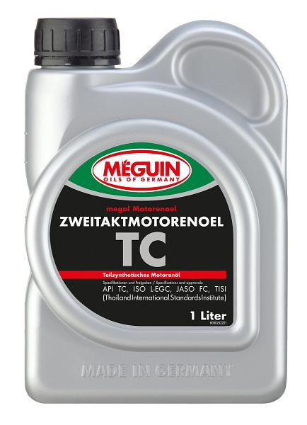 Meguin megol ZweitaktMotorenöl TC (teilsynthetisch), Kanister Kunststoff, VE: 1 Liter, 9025