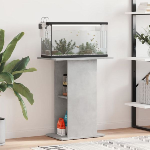 vidaXL Aquariumständer Betongrau 60,5x36x72,5 cm Holzwerkstoff, 833643